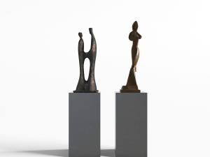 新中式铜制人物雕塑