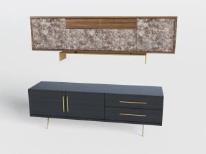 现代长方形电视柜