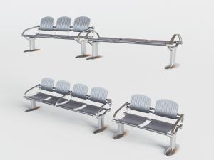 公共场所不锈钢多人固定座椅坐凳