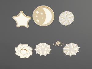 现代花朵、星星造型的吸顶灯3d模型 现代花朵、星星造型的吸顶灯