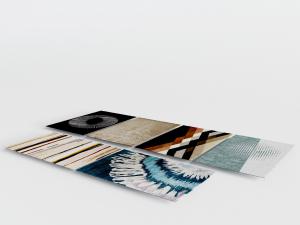 现代抽象图案的地毯3d模型 现代抽象图案的地毯