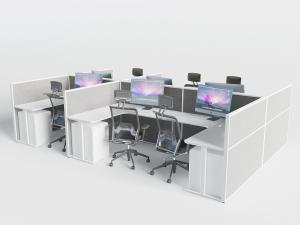 现代办公室电脑桌椅组合