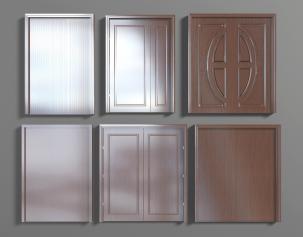 现代铜制平开门、子母门和双扇门