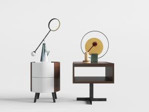 现代方圆造型的床头柜