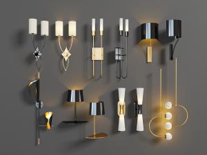 现代金属灯罩双头、单头壁灯