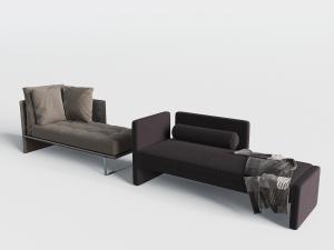 现代带靠背的美人榻、贵妃椅