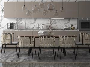 现代轻奢餐厅厨房