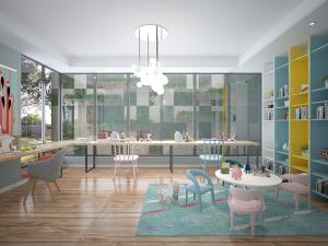 北欧幼儿园儿童手工活动室3d模型 北欧幼儿园儿童手工活动室