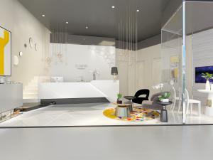 后现代前台接待台休息区