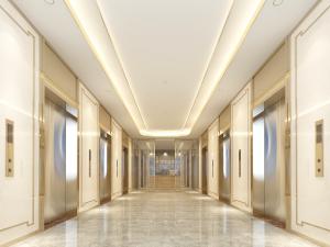 现代轻奢电梯间走廊过道