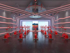 工业风健身房3d模型 工业风健身房