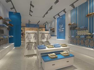 地中海儿童服装店中岛柜