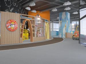 工业风幼儿园过道走廊3d模型 工业风幼儿园过道走廊