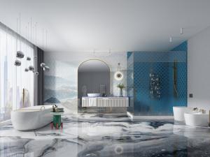 北欧卫浴间卫生间淋浴房