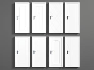 现代白色平开门