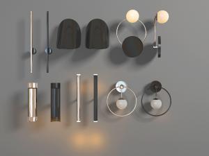 现代金属质感的壁灯