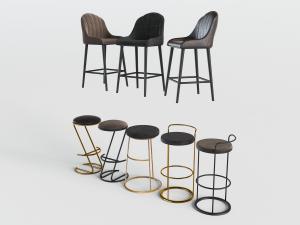 现代轻奢圆形吧凳吧椅