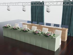 现代舞台会议桌讲桌3d模型 现代舞台会议桌讲桌