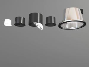 现代黑色射灯、筒灯