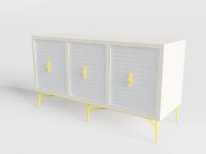 现代轻奢白色玄关柜边柜3d模型 现代轻奢白色玄关柜边柜