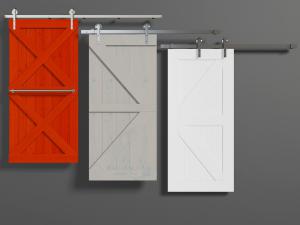 北欧彩色实木谷仓门、推拉门