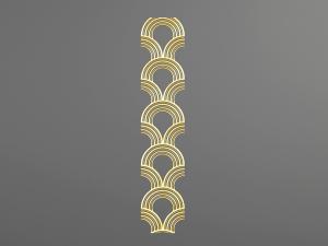 新中式金属金色雕花构件