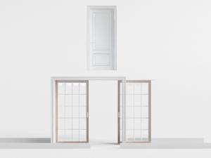 现代简欧白色推拉门、平开门
