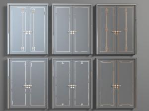 新中式双扇平开门