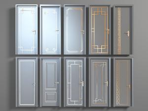 新中式灰色平开门