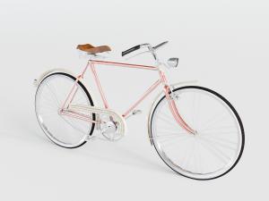 老式带横梁的红色自行车