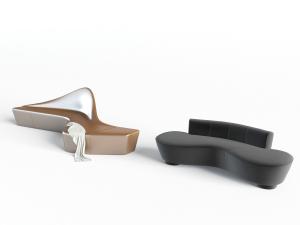 后现代异形多人沙发3d模型 后现代异形多人沙发