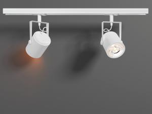 现代白色轨道筒灯