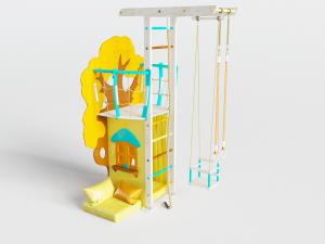 儿童活动区爬梯、秋千游乐设备设施3d模型 儿童活动区爬梯、秋千游乐设备设施