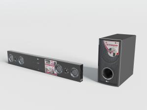 现代黑色长方形音响3d模型 现代黑色长方形音响