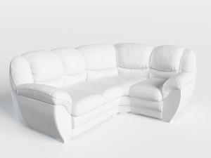 现代白色布艺转角多人沙发3d模型 现代白色布艺转角多人沙发