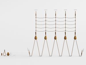 现代绳编攀爬软梯体育器材