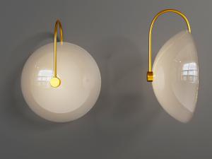 现代半圆形壁灯