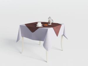 简欧装饰桌布的方形餐桌