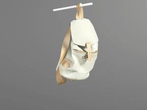 挂在墙上的双肩背包3d模型 挂在墙上的双肩背包