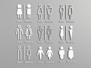 现代公共卫生间标志