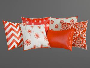 橙色欧式花纹图案的方形抱枕