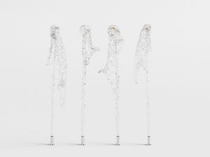 现代不锈钢喷嘴水柱喷泉