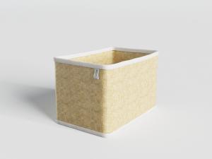 北欧现代藤编方形收纳筐3d模型 北欧现代藤编方形收纳筐