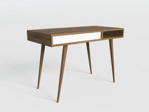 北欧带抽屉的实木书桌3d模型 北欧带抽屉的实木书桌