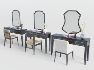 新中式黑色化妆梳妆台