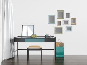 现代黑色梳妆台