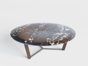 现代圆形大理石茶几3d模型 现代圆形大理石茶几