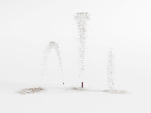 直喷、带弧度的水柱喷泉