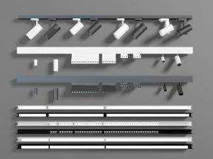 现代轨道筒灯射灯