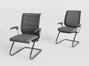 现代网状靠背弓字形办公椅子